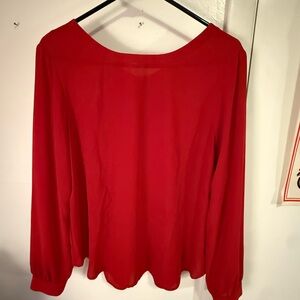 LOFT Vibrant Red Blouse